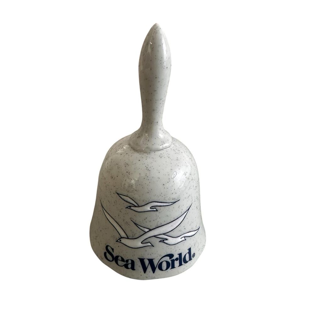 Vintage Sea World Embossed Speckled Seagulls Bell 1980 Albatross Japan